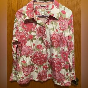 Talbot’s Women’s Floral Button Down Blouse